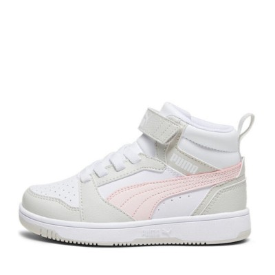 Puma Παιδικά αθλητικά μποτάκια με αυτοκόλλητο rebound v6 mid sneakers μαύρα