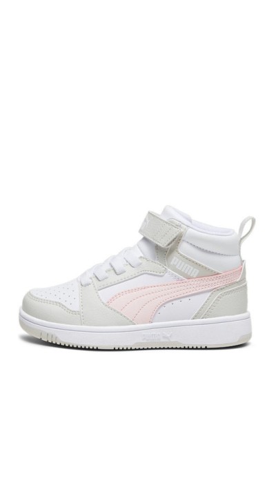 Puma Παιδικά αθλητικά μποτάκια με αυτοκόλλητο rebound v6 mid sneakers μαύρα
