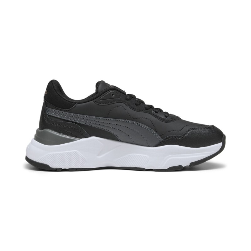 Puma Cassia via rose γυναικεία δερμάτινα sneakers μαύρα