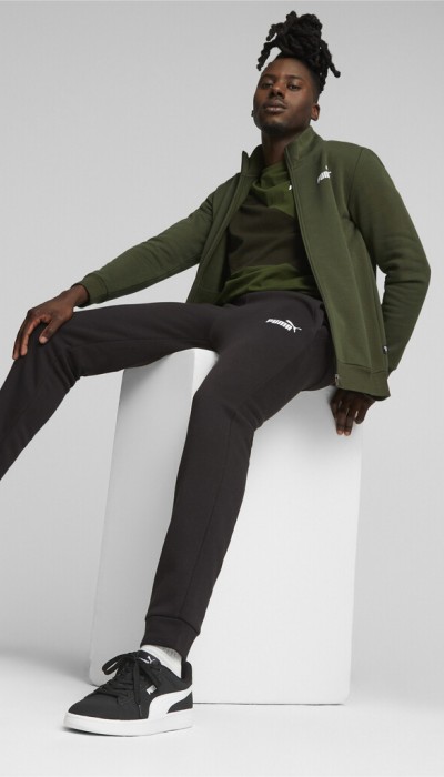 Puma Ανδρική φόρμα φούτερ clean sweat χακί