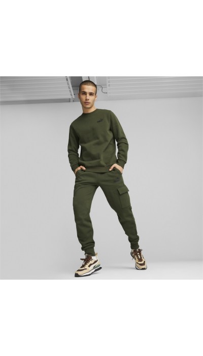 Puma Ανδρική μπλούζα φούτερ με λαιμόκοψη χακί Puma Ανδρική μπλούζα φούτερ με λαιμόκοψη χακί