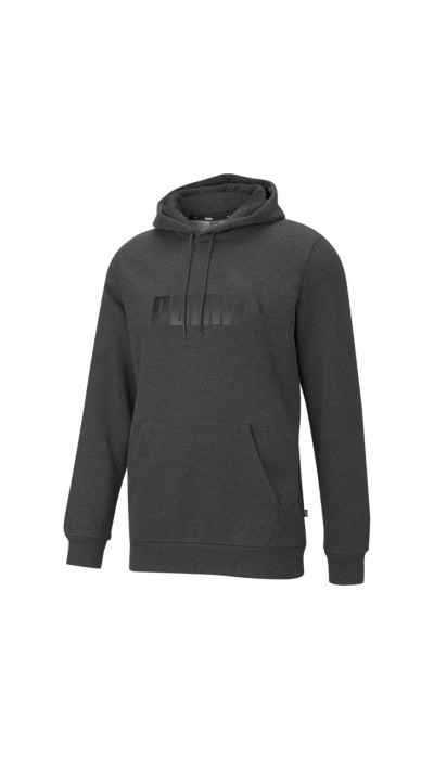 Puma Ανδρική μπλούζα φούτερ με κουκούλα Ess big logo γκρι