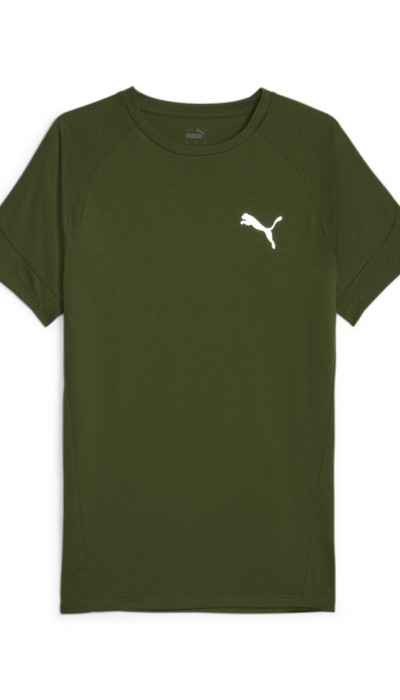 Puma Evostripe ανδρική κοντομάνικη μπλούζα dry-cell χακί