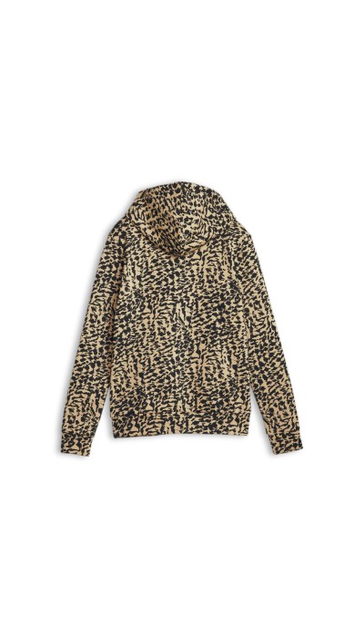 Puma Γυναικεία φούτερ μπλούζα με κουκούλα animal print μπεζ
