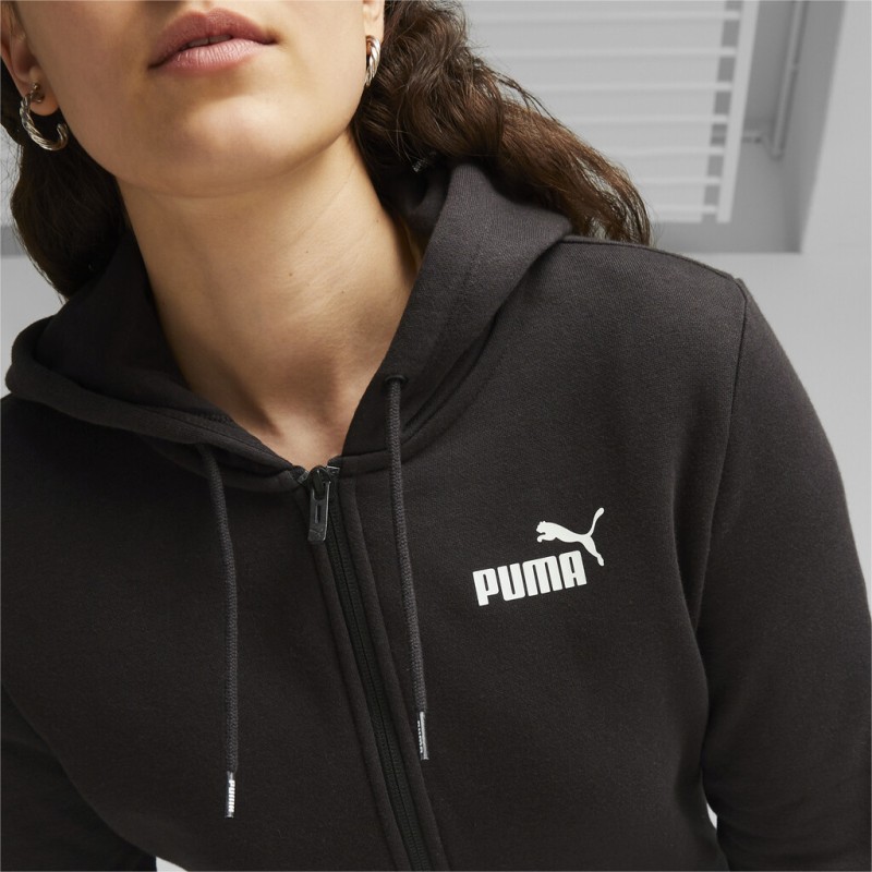 Puma Γυναικεία ζακέτα essential tape hoodie μαύρη