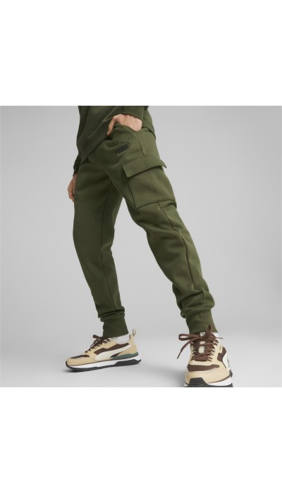 Puma Ανδρικό παντελόνι με τσέπες ess+ cargo χακί