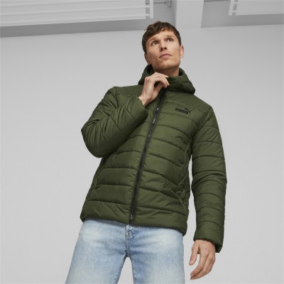 Puma Ανδρικό μπουφάν με κουκούλα Padded Jacket χακί