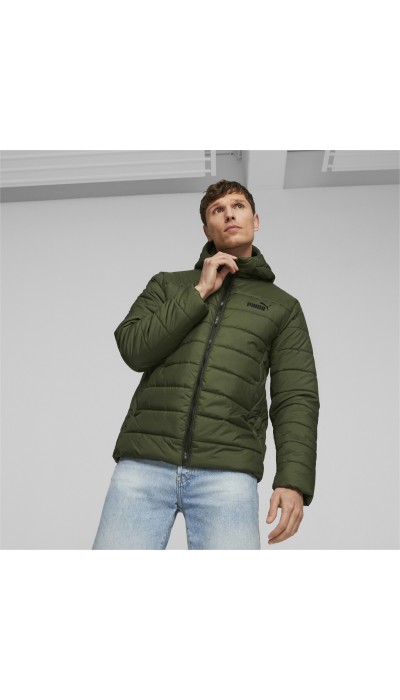 Puma Ανδρικό μπουφάν με κουκούλα Padded Jacket χακί