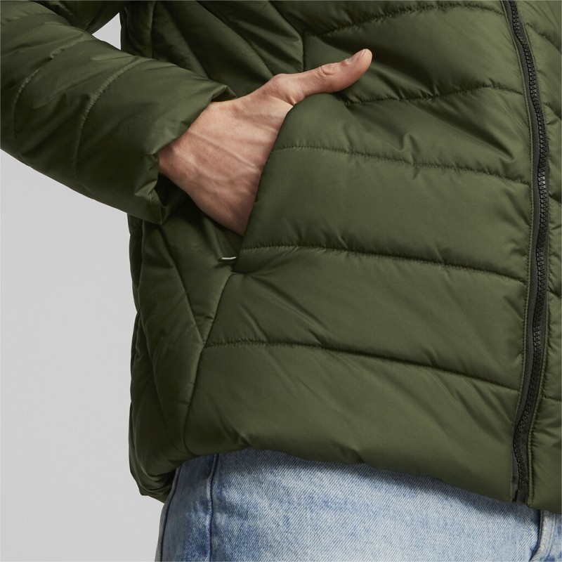 Puma Ανδρικό μπουφάν με κουκούλα Padded Jacket χακί