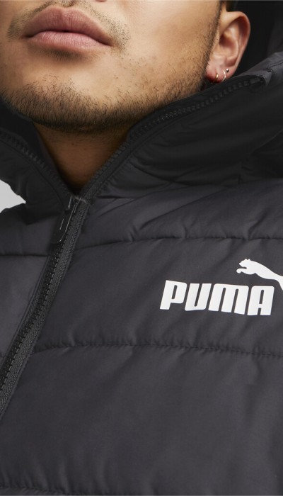 Puma Ανδρικό μπουφάν με κουκούλα Padded Jacket μαύρο