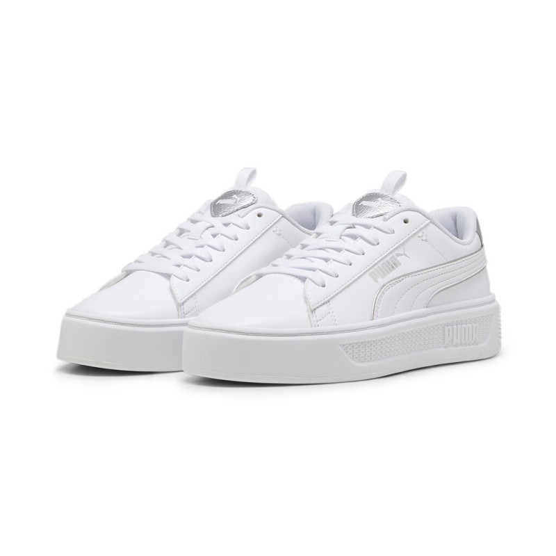 Puma Γυναικεία sneakers Smash platform άσπρα