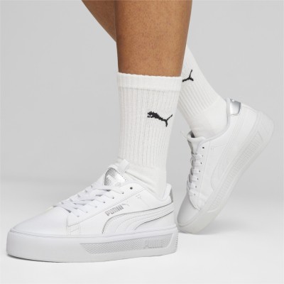 Puma Γυναικεία sneakers Smash platform άσπρα