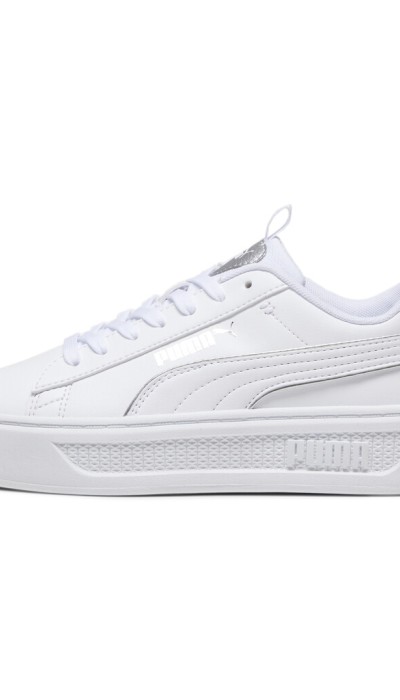 Puma Γυναικεία sneakers Smash platform άσπρα