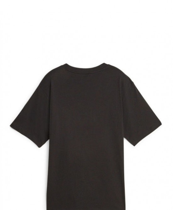 Puma Γυναικεία κοντομάνικη μπλούζα ESS+ marbelized cropped μαύρη