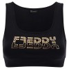 Freddy Medium support sports bra with a copper-hued Freddy print F2WBCB2