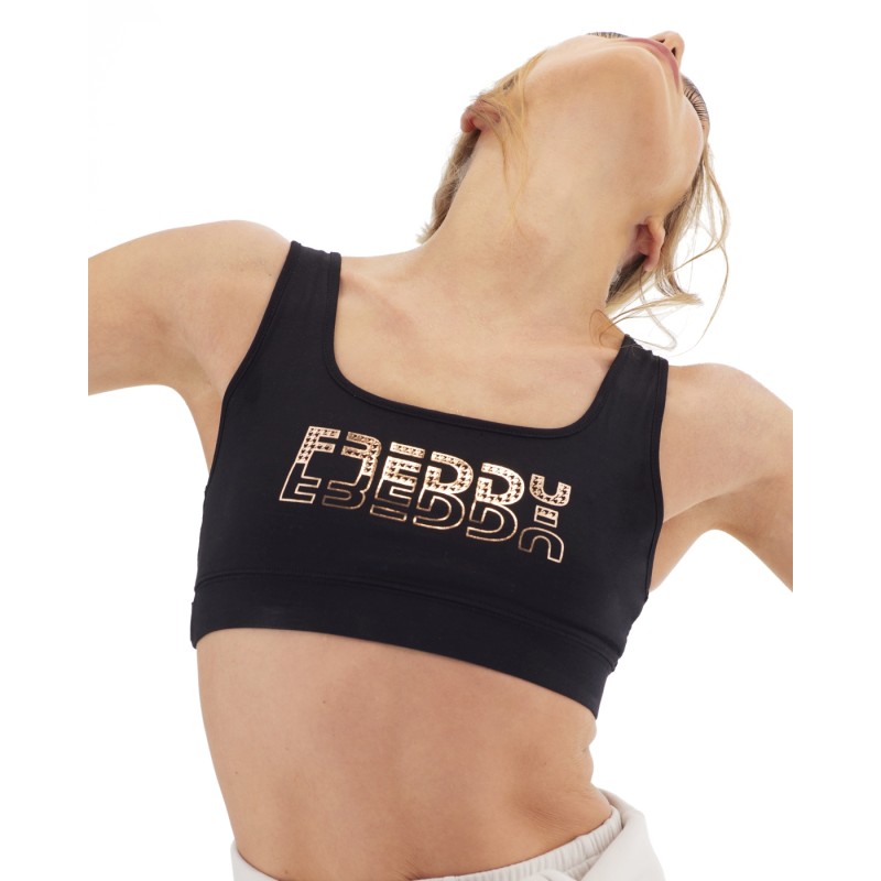 Freddy Medium support sports bra with a copper-hued Freddy print F2WBCB2 Freddy Medium support sports bra with a copper-hued Freddy print F2WBCB2