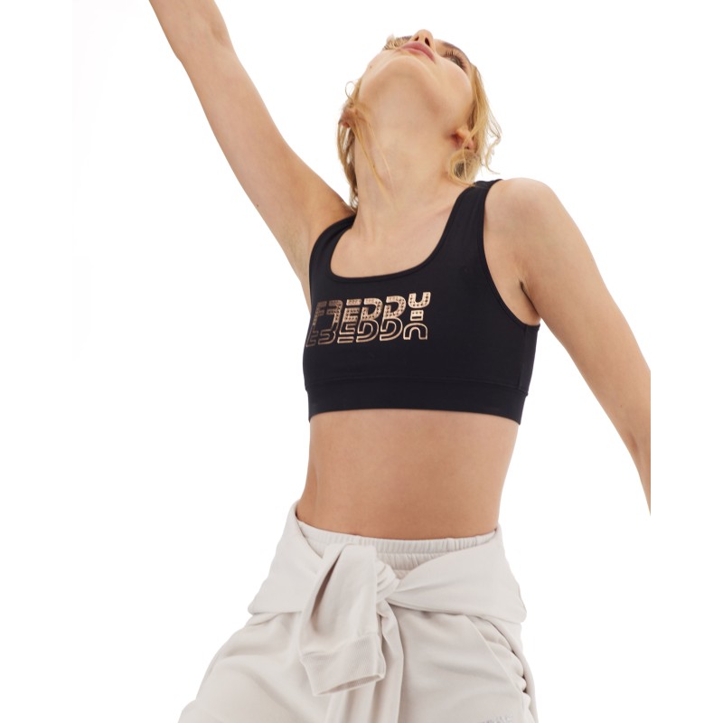 Freddy Medium support sports bra with a copper-hued Freddy print F2WBCB2 Freddy Medium support sports bra with a copper-hued Freddy print F2WBCB2