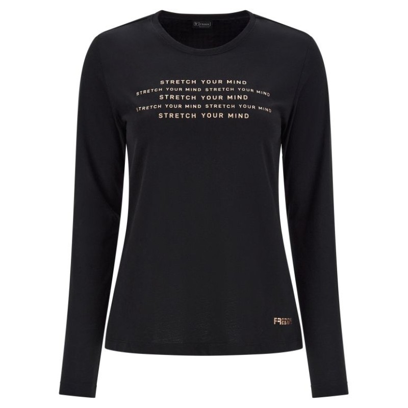 Freddy Long-sleeve t-shirt with copper-hued prints F2WBCT5