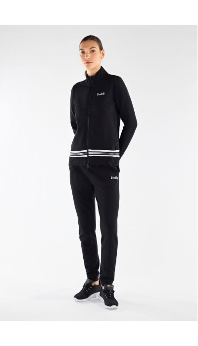 Freddy Long stretch fleece track suit with striped jacquard tape F2WTRK2