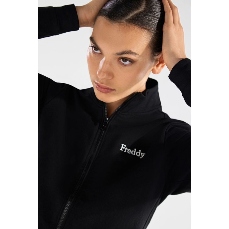Freddy Long stretch fleece track suit with striped jacquard tape F2WTRK2 Freddy Long stretch fleece track suit with striped jacquard tape F2WTRK2