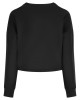 Freddy Γυναικείο cropped φούτερ μπλούζα με λαιμόκοψη μαύρη