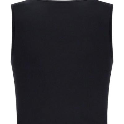 Freddy Γυναικείο cropped top με λογότυπο στο πλάι μαύρο