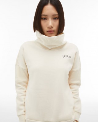 Freddy Women's off-white wide-turned-neck sweatshirt