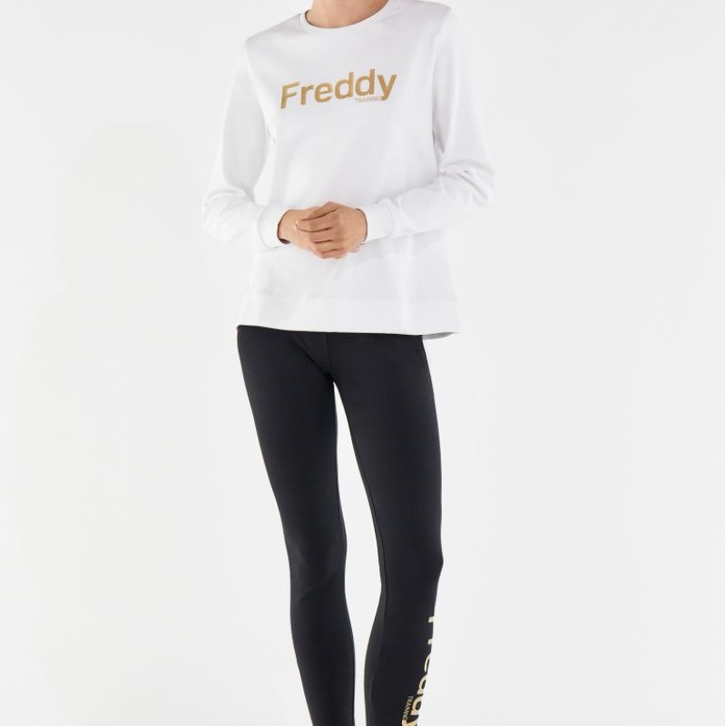 Freddy Crewneck sweatshirt with glossy print S2WTRS2