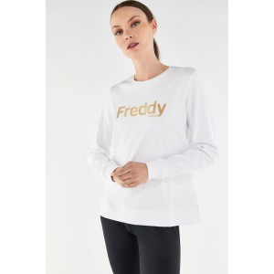 Freddy Crewneck sweatshirt with glossy print S2WTRS2