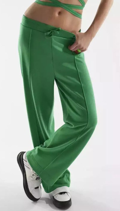 Freddy Γυναικείο παντελόνι σε φαρδυά γραμμή πράσινο