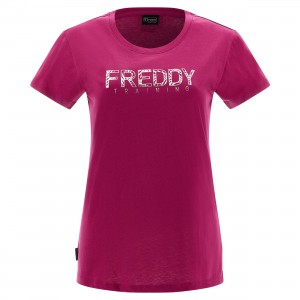 Freddy Jersey t-shirt with a light gold foliage print S3WTRT1-F104