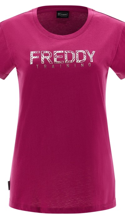 Freddy Jersey t-shirt with a light gold foliage print 