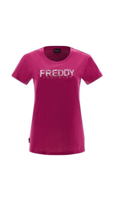 Freddy Jersey t-shirt with a light gold foliage print 