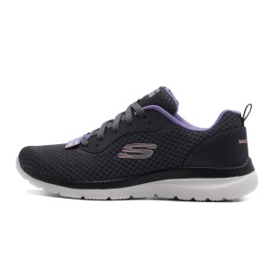 Skechers Bountiful women's running shoes mesh lace up memory foam grey