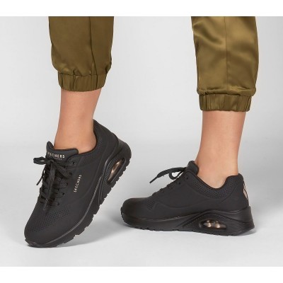 Skechers Γυναικεία αθλητικά sneakers με Air Memory Foam® Uno Stand On Air μαύρα