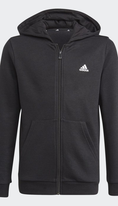 Adidas Παιδική ζακέτα με κουκούλα μαύρη