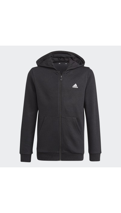 Adidas Παιδική ζακέτα με κουκούλα μαύρη