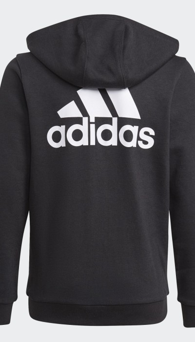 Adidas Παιδική ζακέτα με κουκούλα μαύρη
