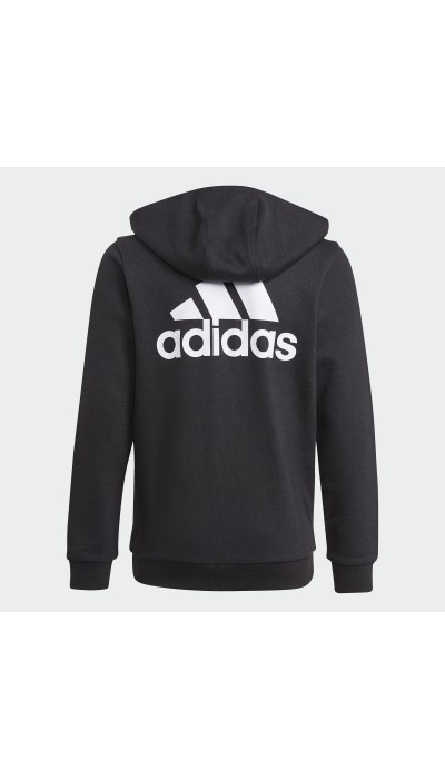 Adidas Παιδική ζακέτα με κουκούλα μαύρη