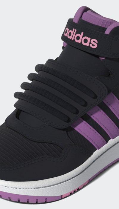 Adidas Παιδκά Μποτάκια Με Γούνα Hoops Mid 3.0 Μπλε