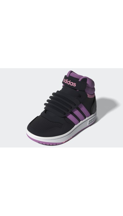 Adidas Παιδκά Μποτάκια Με Γούνα Hoops Mid 3.0 Μπλε
