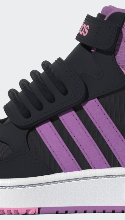 Adidas Παιδκά Μποτάκια Με Γούνα Hoops Mid 3.0 Μπλε