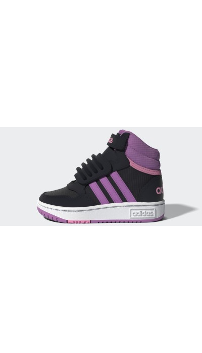 Adidas Παιδκά Μποτάκια Με Γούνα Hoops Mid 3.0 Μπλε