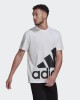 Adidas Ανδρική κοντομάνικη μπλούζα με μεγάλο λογότυπο άσπρη