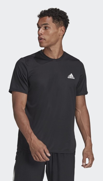 Adidas Ανδρική Κοντομάνικη Μπλούζα Aeroready Μαύρη