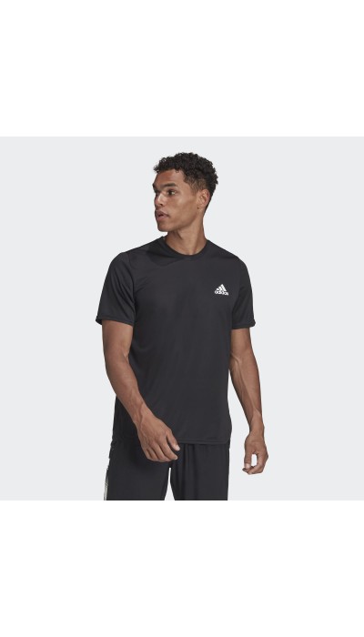 Adidas Ανδρική Κοντομάνικη Μπλούζα Aeroready Μαύρη