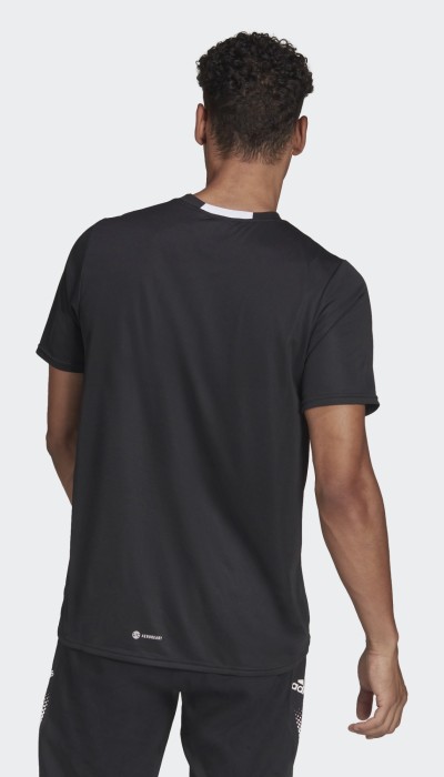 Adidas Ανδρική Κοντομάνικη Μπλούζα Aeroready Μαύρη