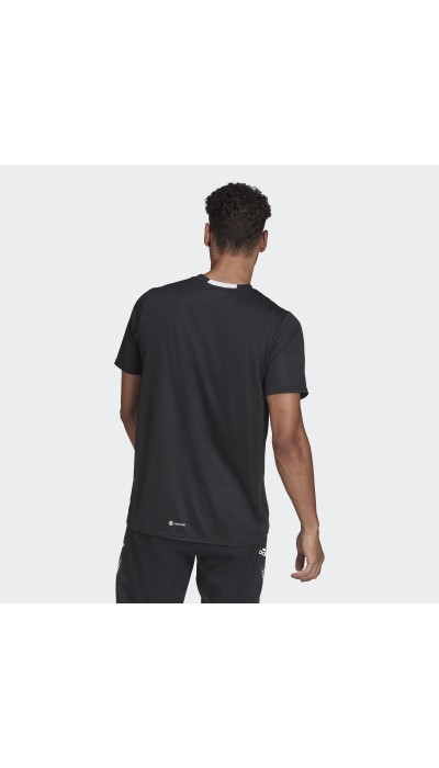 Adidas Ανδρική Κοντομάνικη Μπλούζα Aeroready Μαύρη