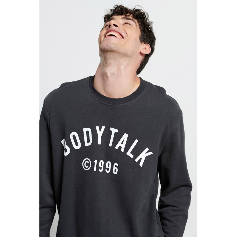 BodyTalk Ανδρικ΄η μπλουζα με λαιμόκοψη γκρι BodyTalk Ανδρικ΄η μπλουζα με λαιμόκοψη γκρι