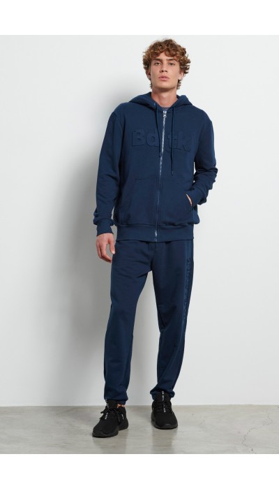 BodyTalk Ανδρική αθλητική jogger φόρμα "MOREFUN" μαύρη